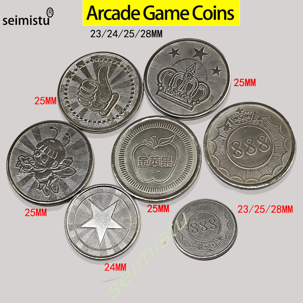 Arcade Toy Vending Machine - 100 peças de fichas de aço