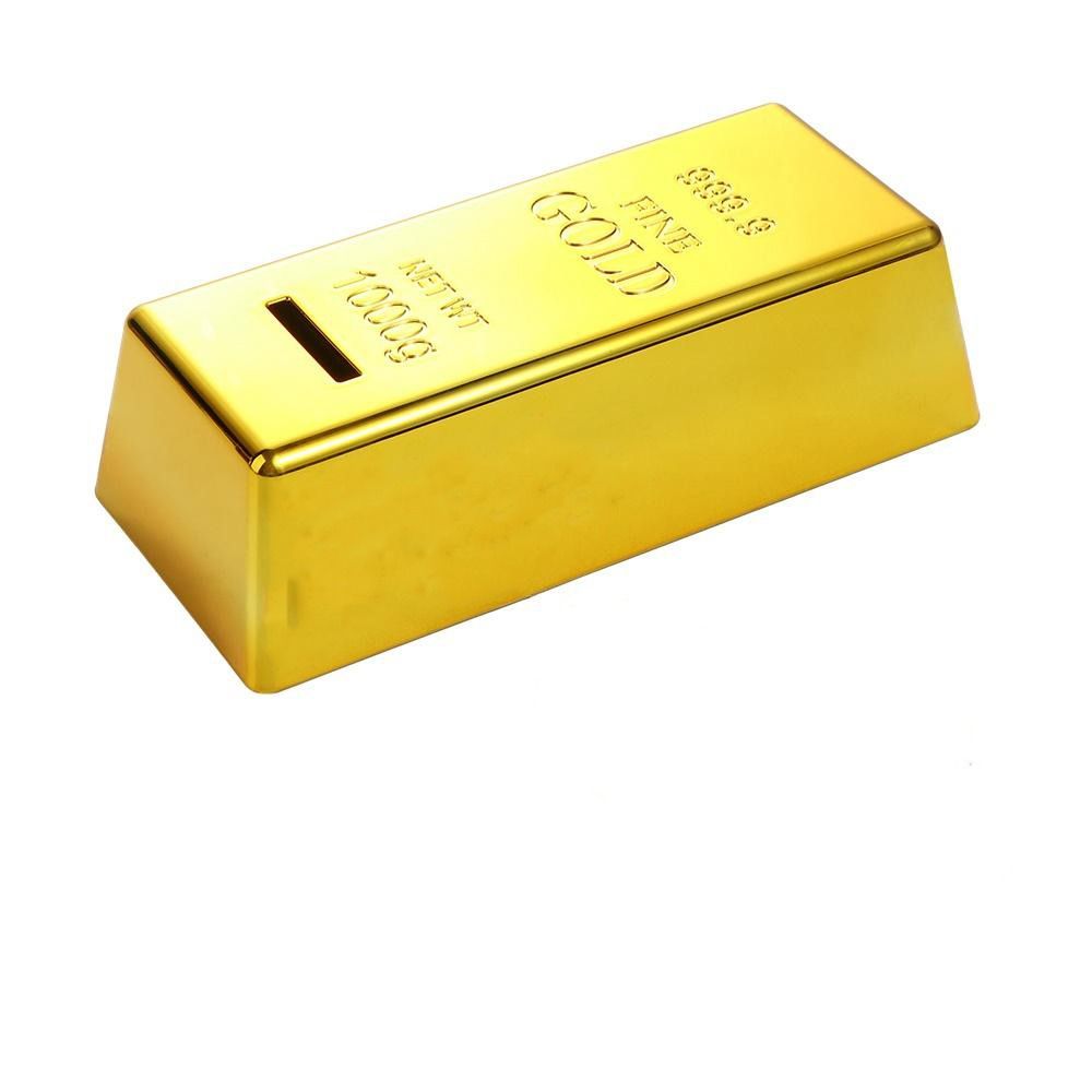Cofrinho de Plástico Dourado E - Coin Operated Kiddie Ride avaliação e preço